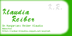 klaudia reiber business card